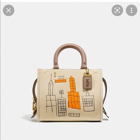 SOLD! COACH Leather X Jean-Michel Basquiat
Rogue 25 in Brass/lvory. - Picture 1 of 7